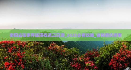 衡阳去张家界玻璃栈道三日游