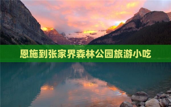 恩施到张家界森林公园旅游小吃