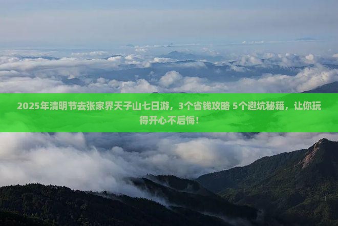 清明节去张家界天子山七日游