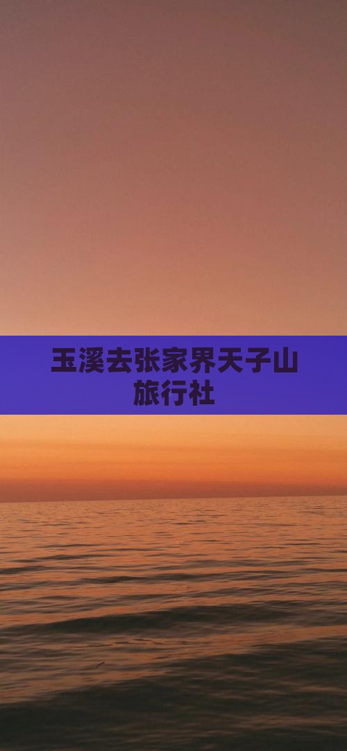 玉溪去张家界天子山旅行社