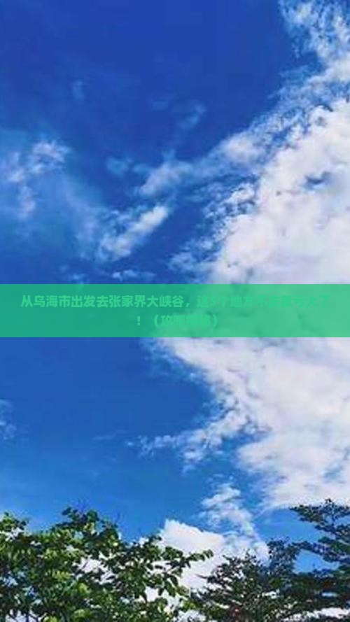 乌海市到张家界大峡谷必去地