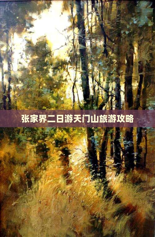 张掖到张家界天门山二日游