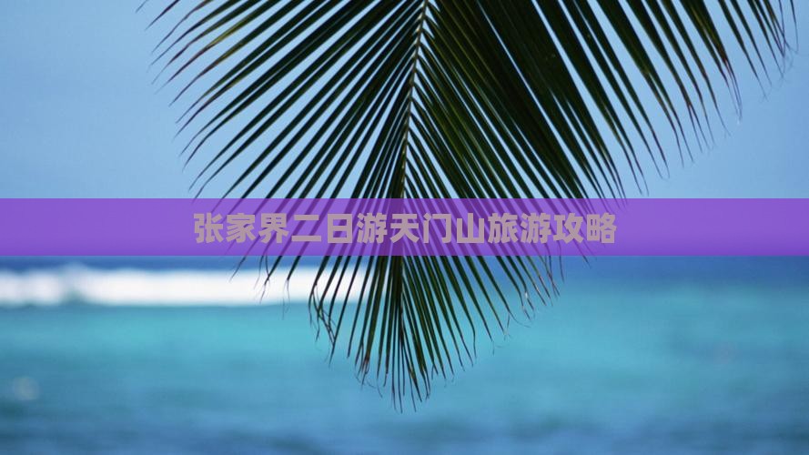 张掖到张家界天门山二日游