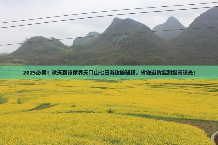 秋天到张家界天门山七日游