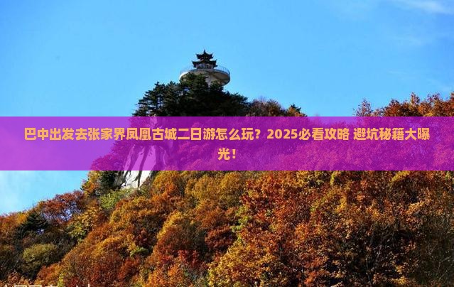 巴中去张家界凤凰古城二日游