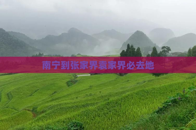 南宁到张家界袁家界必去地