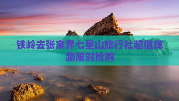 铁岭去张家界七星山旅行社