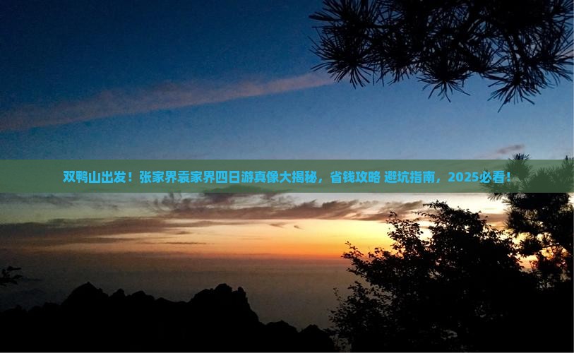双鸭山到张家界袁家界四日游