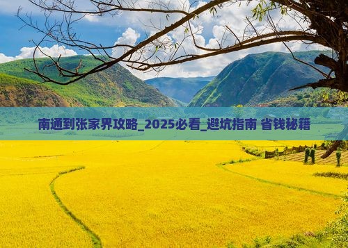南通到张家界攻略