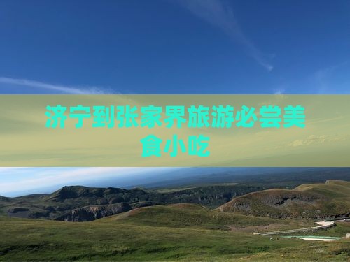 济宁到张家界旅游小吃