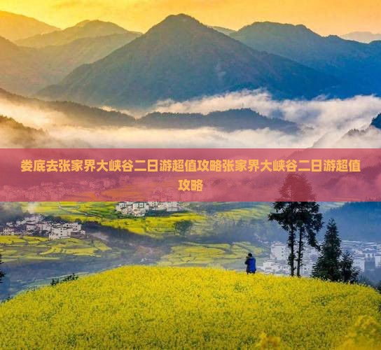 娄底去张家界大峡谷二日游