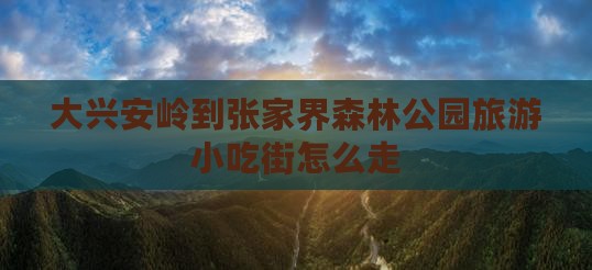 大兴安岭到张家界森林公园旅游小吃