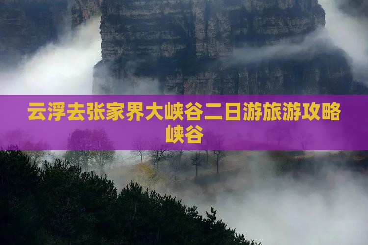 云浮去张家界大峡谷二日游