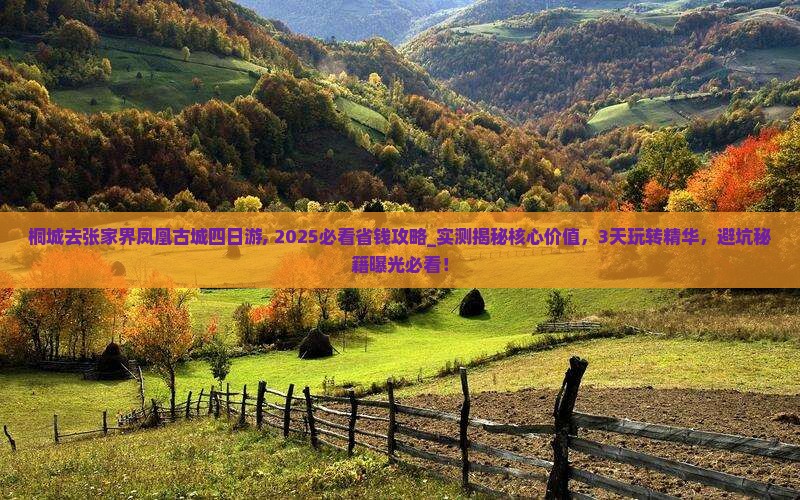 桐城去张家界凤凰古城四日游