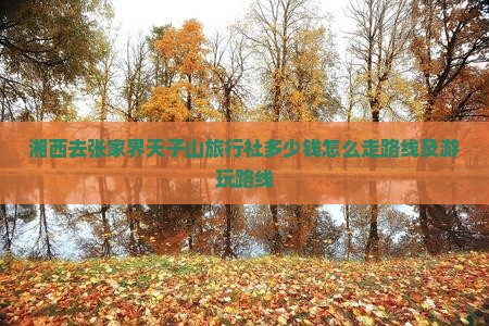 湘西去张家界天子山旅行社