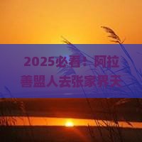 阿拉善盟去张家界天子山攻略