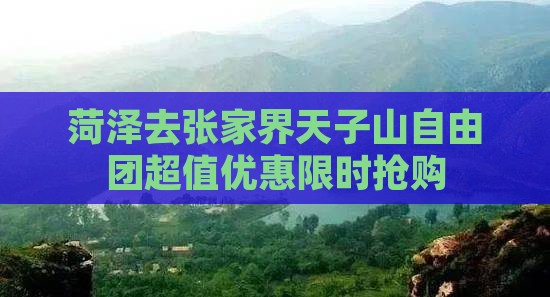 菏泽去张家界天子山自由团