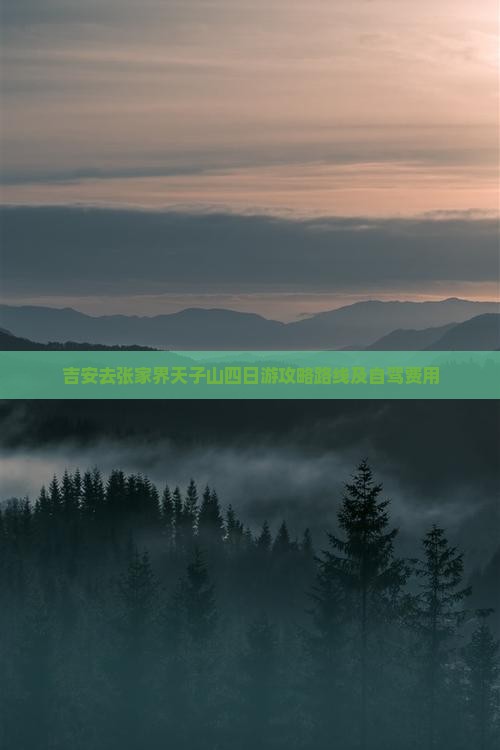 吉安去张家界天子山四日游