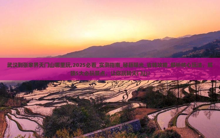 武汉到张家界天门山哪里玩