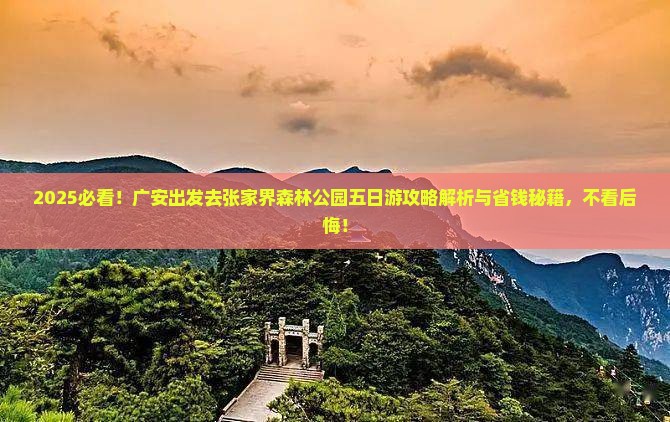广安去张家界森林公园五日游