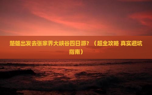 楚雄去张家界大峡谷四日游