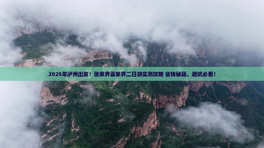 泸州到张家界袁家界二日游