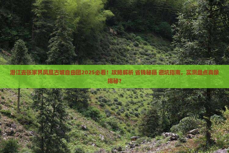 潜江去张家界凤凰古城自由团