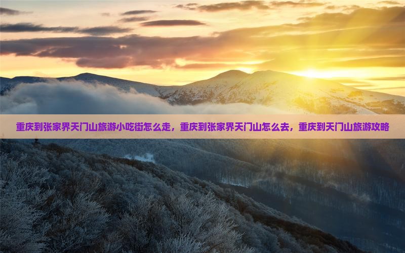重庆到张家界天门山旅游小吃