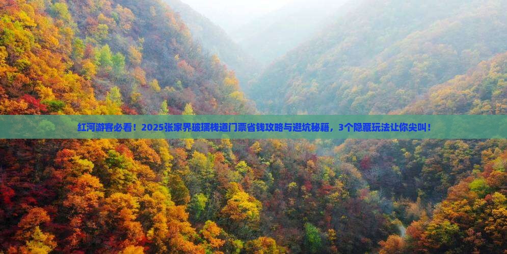 红河去张家界玻璃栈道门票