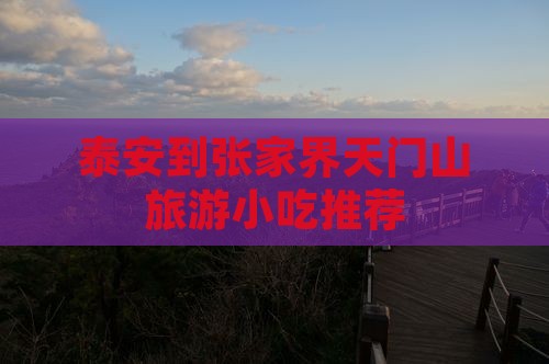 泰安到张家界天门山旅游小吃