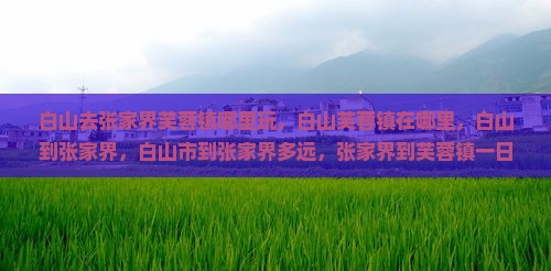 白山去张家界芙蓉镇哪里玩