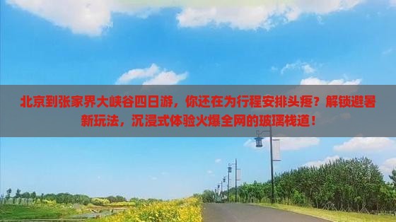 北京到张家界大峡谷四日游