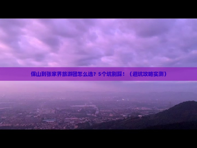 保山到张家界大型旅游团