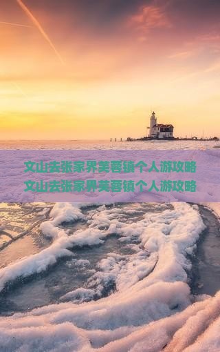 文山去张家界芙蓉镇个人游
