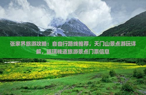 张家界到张家界玻璃栈道旅游