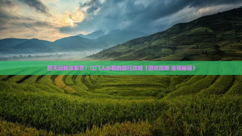 江门到张家界森林公园四日游