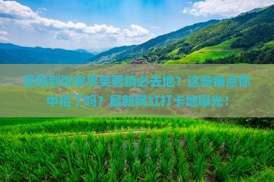 岳阳到张家界芙蓉镇必去地
