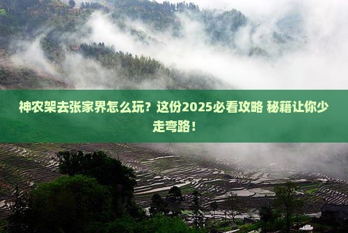 神农架去张家界森林公园必去地