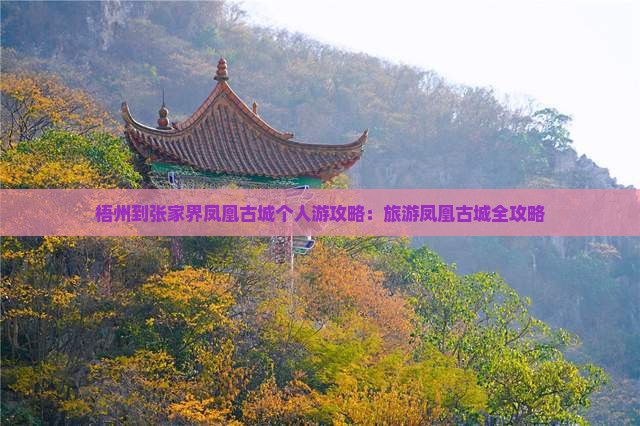 梧州到张家界凤凰古城个人游