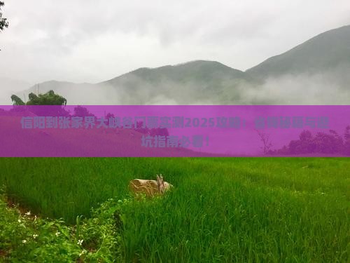 信阳到张家界大峡谷门票