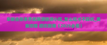 阜新去张家界武陵源旅游小吃