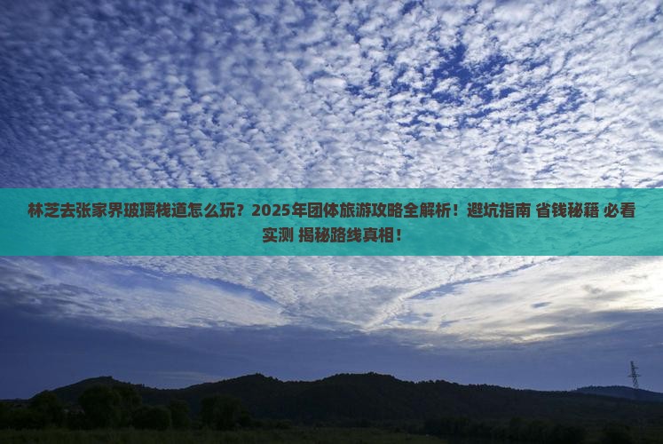 林芝去张家界玻璃栈道团体旅游