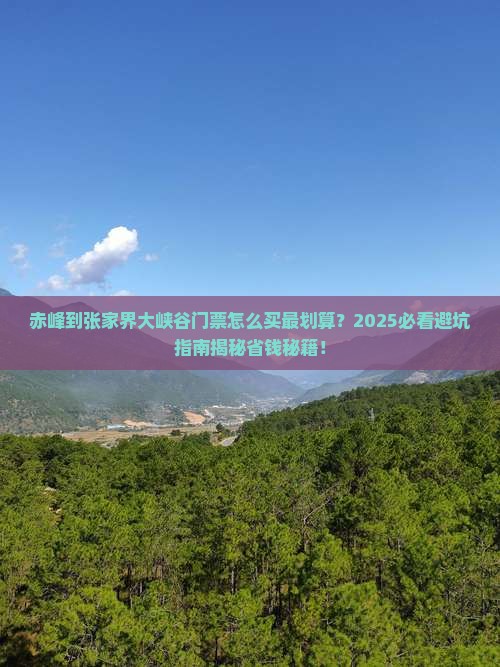 赤峰到张家界大峡谷门票