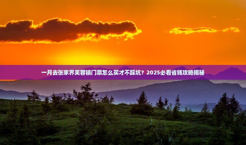 一月去张家界芙蓉镇门票