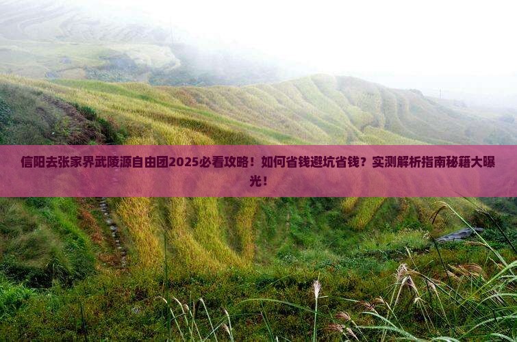 信阳去张家界武陵源自由团