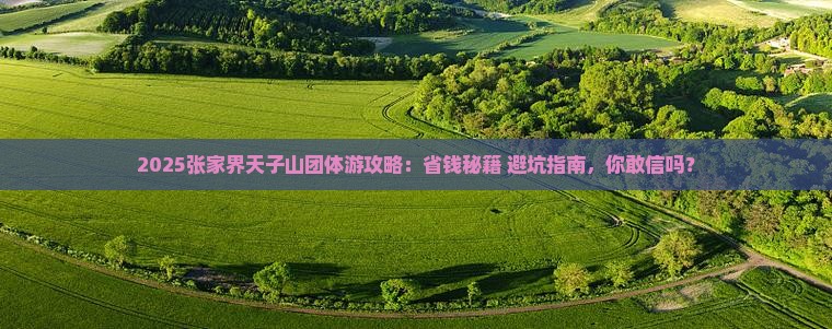 白城去张家界天子山团体旅游