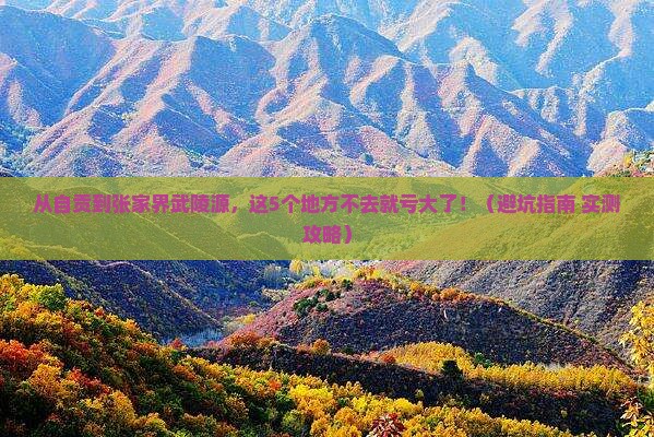 自贡去张家界武陵源必去地