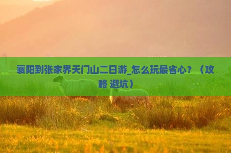 襄阳到张家界天门山二日游 襄阳到张家界天门山二日游