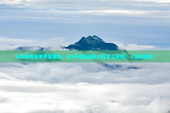 泰安到张家界芙蓉镇旅游小吃
