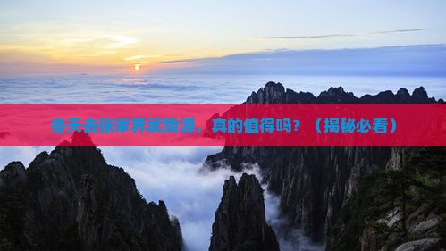 冬天到张家界武陵源旅游
